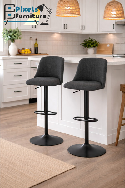 PixelsFurniture Pixel Furniture 2-piece adjustable bar stool set with a moder...
