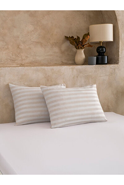 LC Waikiki Rmz Clothing Farki̇yli Çi Striped a Pillowcase Pieces 50X70 cm