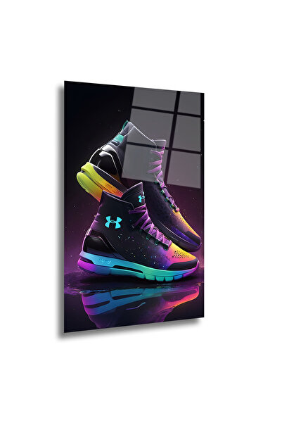 Artellodecor Artello Decor - Cam Tablo Neon Galaksi Spor Ayakkabı Tasarımı (U...