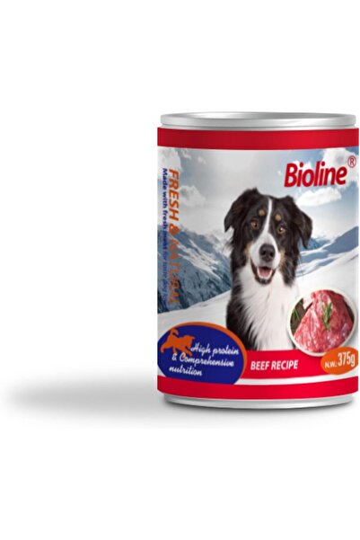 Bioline طعام رطب معلب للكلاب بنكهة اللحم البقري 375 غرام