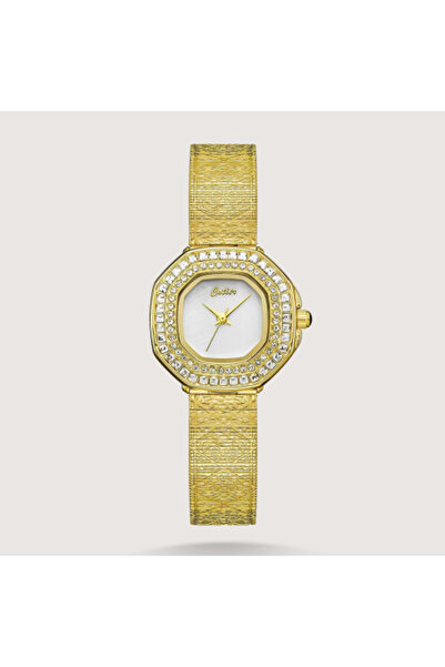 Louis Nice Elegant Women's Watch with Straw Strap 26 mm Gold