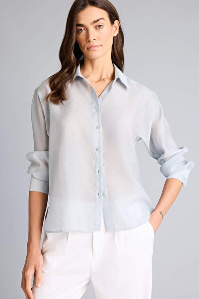 DeFacto Oversize Shirt Collar Modal Long Sleeve Shirt G9783Ax26Sp