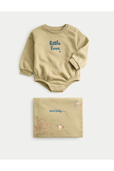 Marks & Spencer Pamuk Karışımlı Bebek Body (0–12 Ay)