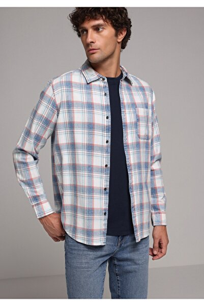 Colin's Regular Fit Shirt Neck Plaid Men's Multicolored Long Sleeve Shirt
