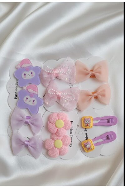 LO ADORO Agrafă pentru fete 12 bucăți Agrafe cu fundă în formă de figură ACCE...