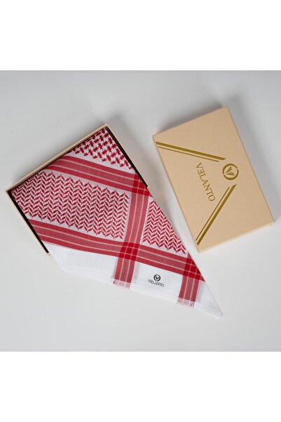 VELANTO Classic red men's shemagh with a luxurious heritage look