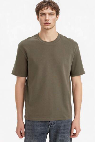 DeFacto 100% Cotton Basic T-Shirt E7961Ax26Sp
