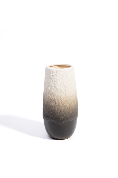 Malooki Nordic Style Accent Vase, Vulcanized Effect and Granulated Texture - ...
