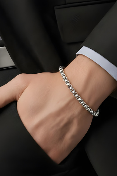 NBS Beautiful Naturel Stones Men's Steel Luxury Bracelet Quality Non-Tarnish ...