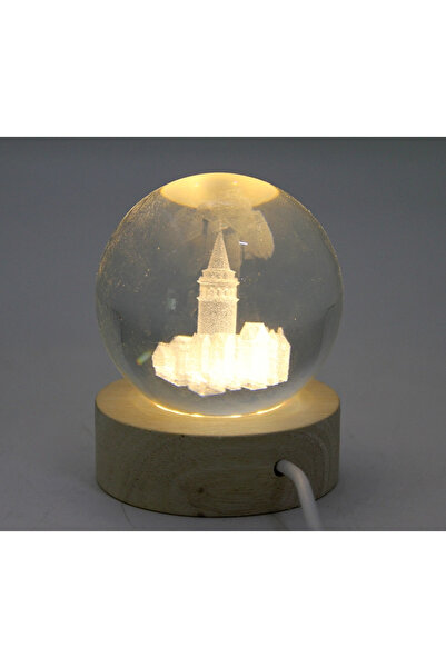 Epilons 3D Galata Design Illuminated Crystal Glass Globe