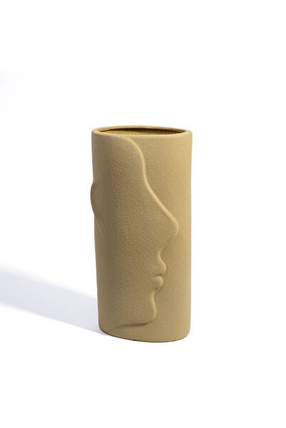 Malooki Decorative Ceramic Vase "Silhouette", Human Profile Design, 30 cm - T...
