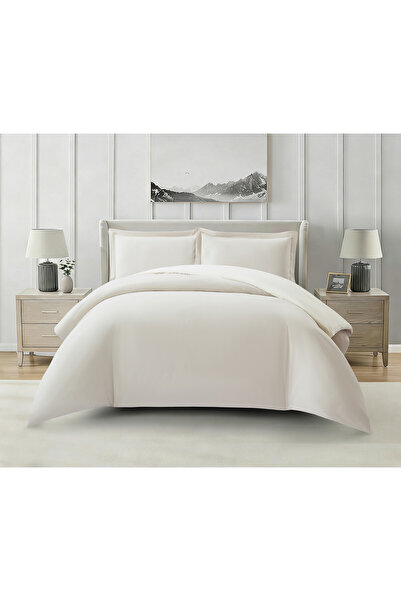 Donetella Solid Duvet Cover Set 4-Pcs, Queen Size 200×240cm, Brushed Microfib...