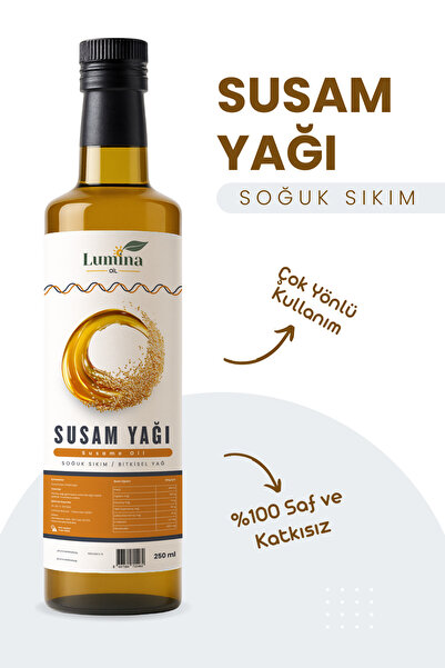 LUMİNAOİL Susam Yağı 250 ML | Soğuk Sıkım | %100 Saf Ve Doğal |