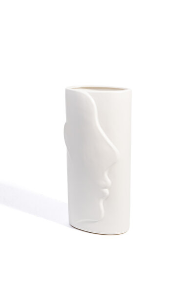 Malooki Decorative Ceramic Vase "Silhouette", Human Profile Design, 30 cm - G...