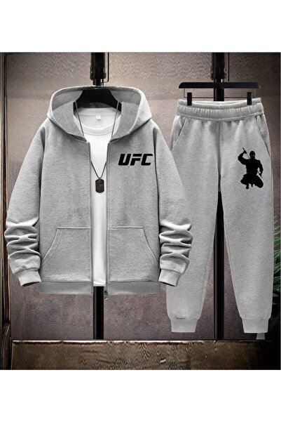 HerTarzınTrendi Ufc Printed Daily Casual Full Confidence Unisex Tracksuit Set