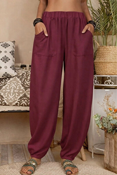 nedo7 Women's High Waist Pocket Detailed Pants