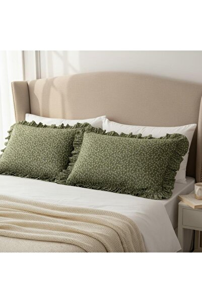 MundoLindo Ruffled Pillowcase Set of 2 Single Size 100% Organic Cotton 50X70 ...