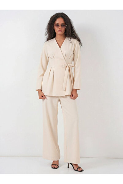 nedo7 Kimono Trousers Fabric Set 30054 - Beige