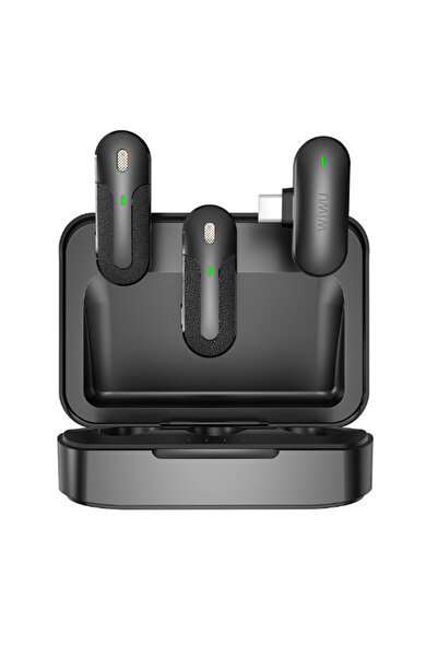 WIWU WM002 Dual Wireless Microphone – USB-C / Lightning – ANC Noise Reduction...