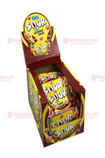 KİDZİ SOUR حلوى حامضة بنكهة الكولا - 20 جرام * 24 قطعة