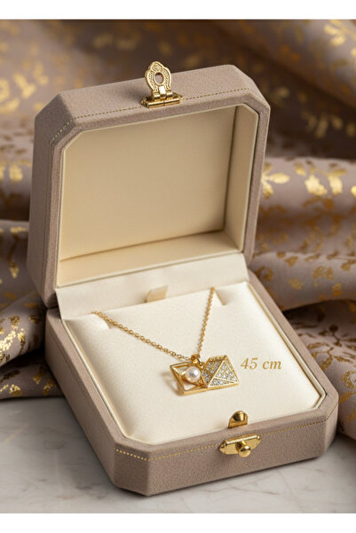 stainless steell 316L Steel Gold Color Chain Zircon Stone Opening Pearl Diamo...