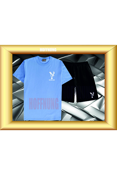 HOFFNUNG Unisex Casual Short Sleeve Set with League Print Outdoor Spring/Summ...