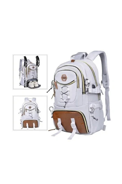 JollyMag Gray Travel Backpack, Waterproof, Carry-On Luggage for Flights