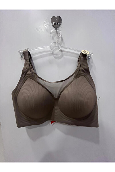 F.K Fk Women's Underwire-Free Laser Cut Tulle Detailed Mink Bra