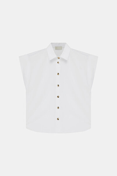W Collection BEYAZ RAHAT KESİM GÖMLEK