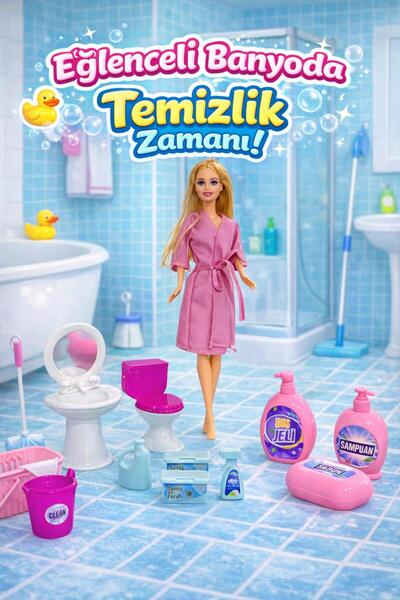 oydaş oyuncak Oyuncak Temizlik Seti, Oyuncak Lavabo Seti, Oyuncak Bebek, Kız ...