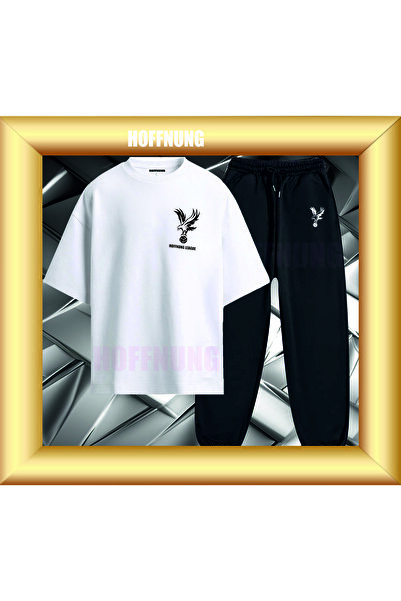 HOFFNUNG Unisex Casual Short Sleeve Set with League Print Outdoor Spring/Summ...