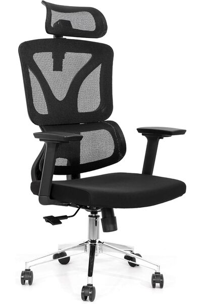 Multi Home Furniture Afifa Furniture Black Office Chair – Ergonomic Chair wit...
