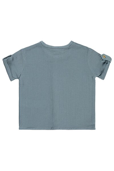 Civil Baby Muslin Short Sleeve Shirt 6-18 Months - Blue 6-9 Months