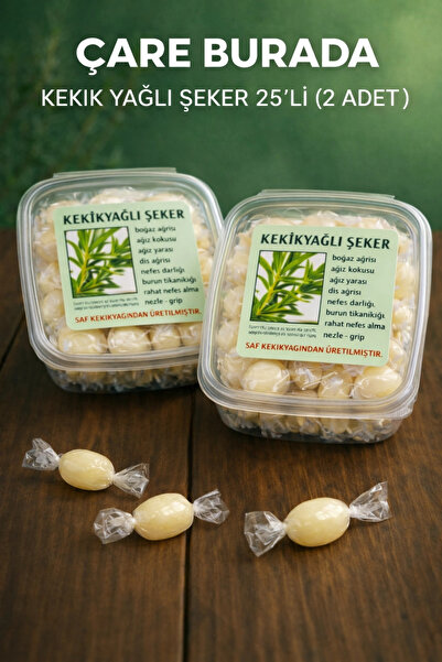 Çare Burada Kekik Yağlı Şeker 25'li (2 Adet)