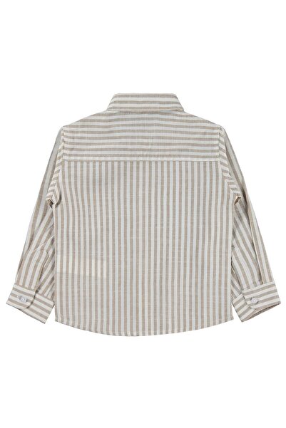 Civil Boys Cămașă brodată pentru copii 2-5 ani - Bej 5-6 ani