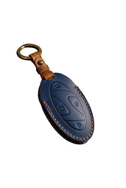 AUTOTOB AUTOTOB® genuine Leather key case, compatible with Hyundai, 7 buttons...