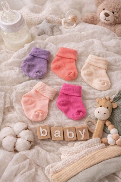 Peppino Organic Cotton Unisex 5-Piece Premium Newborn Baby & Kids Socks