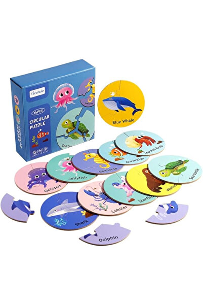 Twisoo Children Educational Wooden Puzzle Toy 36-Piece Forest & Marine Animal...