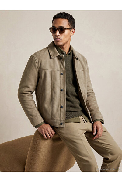 LC Waikiki Vizyon New Season Comfortable Fit Shirt Collar Suede Men's Coat