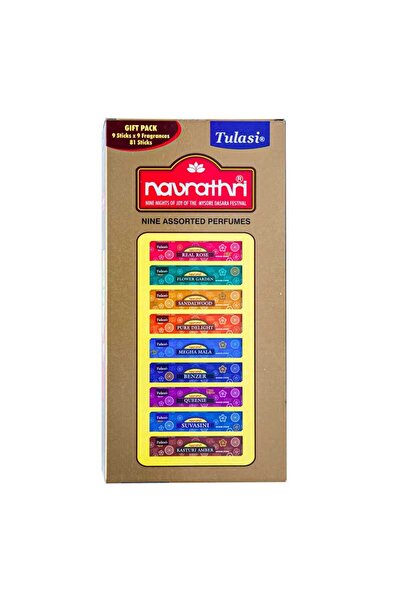 Tulasi Navrathri Festive Special 9-Fragrances Incense Gift Box (9 Pack)