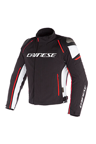 Dainese سترة رياضية ثلاثية الأبعاد D-DRY باللون الأسود والأبيض والأحمر الفلورسنت