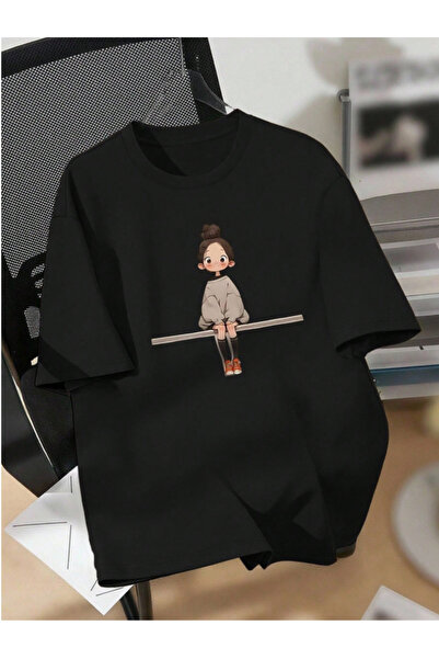 Baskılı Oversize Kadın tshirt