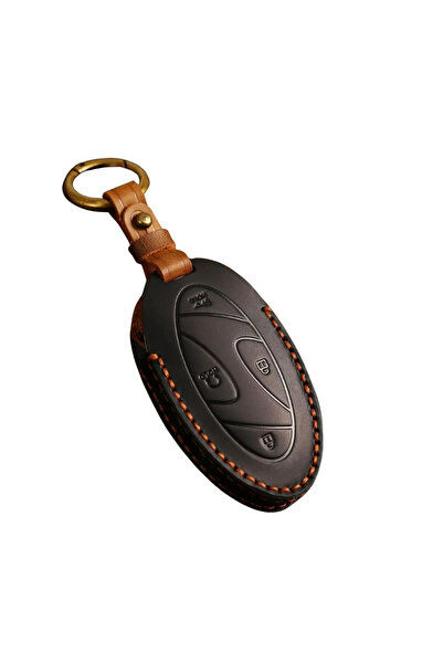 AUTOTOB AUTOTOB® genuine Leather key case, compatible with Hyundai, 7 buttons...