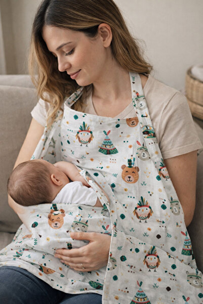 Canbutik غطاء التمريض الموسلين