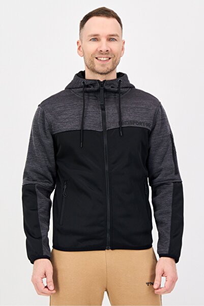 Akademiks Men Sportswear Fit Long Sleeve Training Sweatshirt, Black