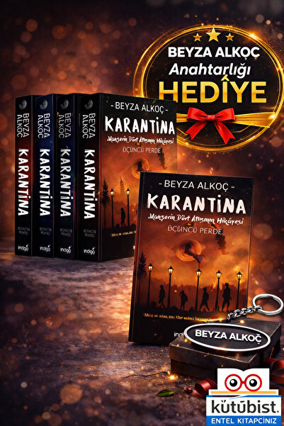 İndigo Kitap Karantina 5 Kitap Set ( Ciltli ) / Beyza Alkoç / / Anahtarlık He...