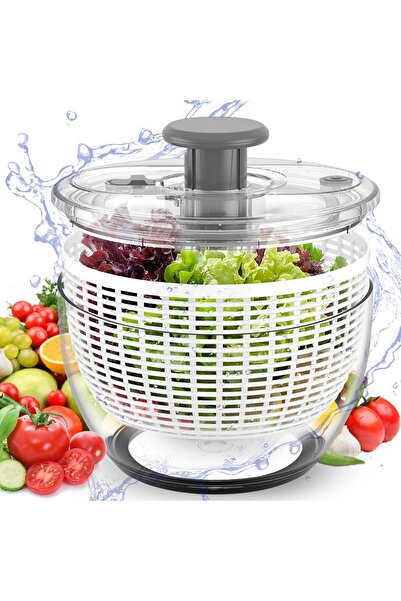 genernic مصفاة سلطة سعة 3.6 لتر، غسالة خضروات وفواكه كبيرة السعة من ويكوبا