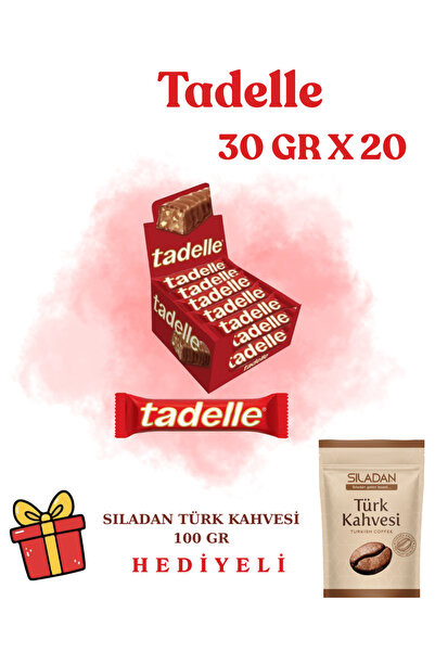 Tadelle Fındık Dolgulu Sütlü Çikolata 30 g x 20 adet + Sıladan Kahve (100 gr)...