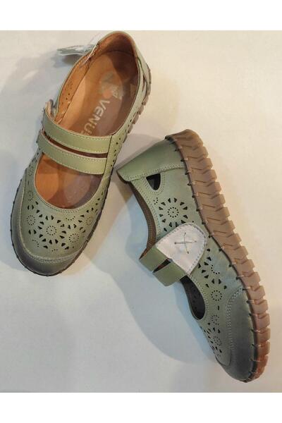 Venüs 2010728Y حذاء نسائي مريح يوميًا مصنوع من الجلد الطبيعي