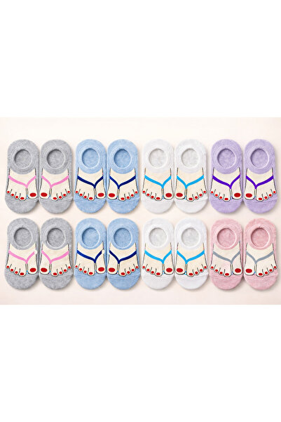 WORTHY SOCKS Pack of 5 Women's Patterned Cotton Invisible Sneaker Socks
